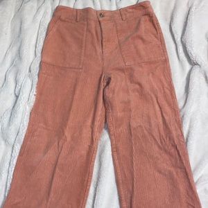 Corduroy, Straight Leg Pants, Pink